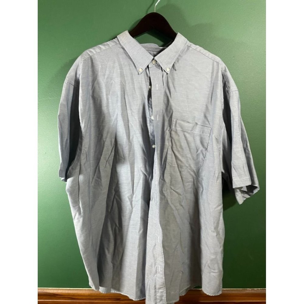 Roundtree & York - TravelSmart - Men's Blue Short Sleeve Button Down- Size 4XB